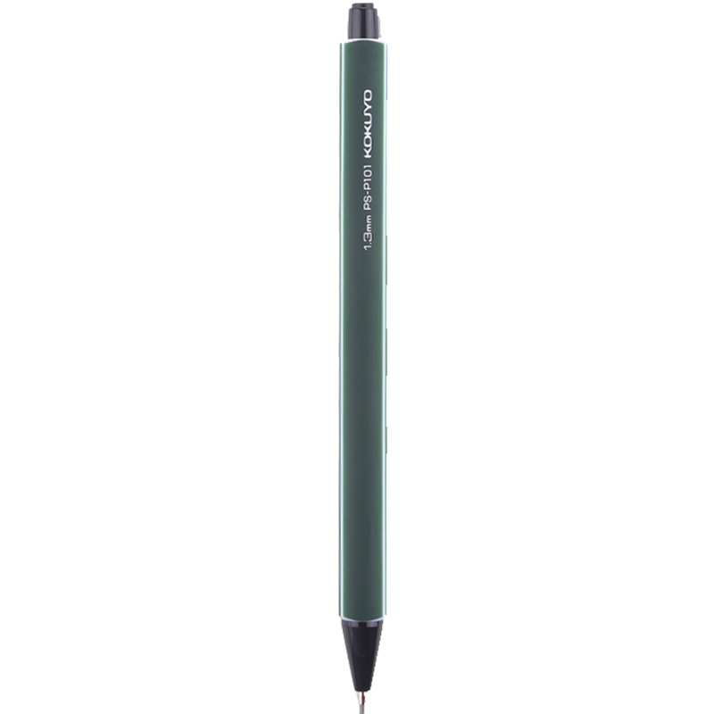 KOKUYO Imported 1.3mm Mechanical Pencil for Students' Exams And Activities, Break-Resistant Metal Tip, Dark Green, 1 Piece, PS-P101DG