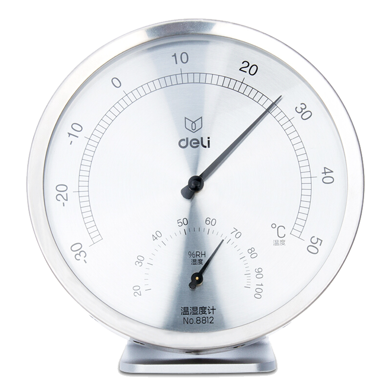 Deli Indoor Humidity Meter, Gift for Elderly And Children, Birthday Present, Home And Office Use, Large Round Dial, Baby Room Temperature And Humidity Meter, 8812