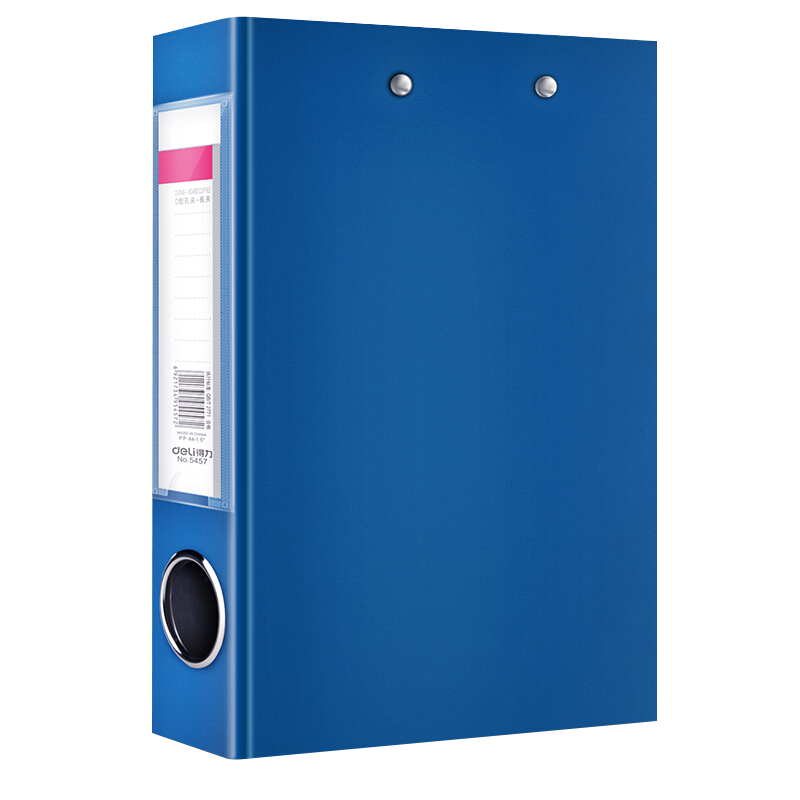 Deli A4 Clipboard + Two-Hole D-Ring Binder Loose-Leaf Punch File Folder Contract Bid Archive Document Organizer Business Office Supplies 5457 Blue