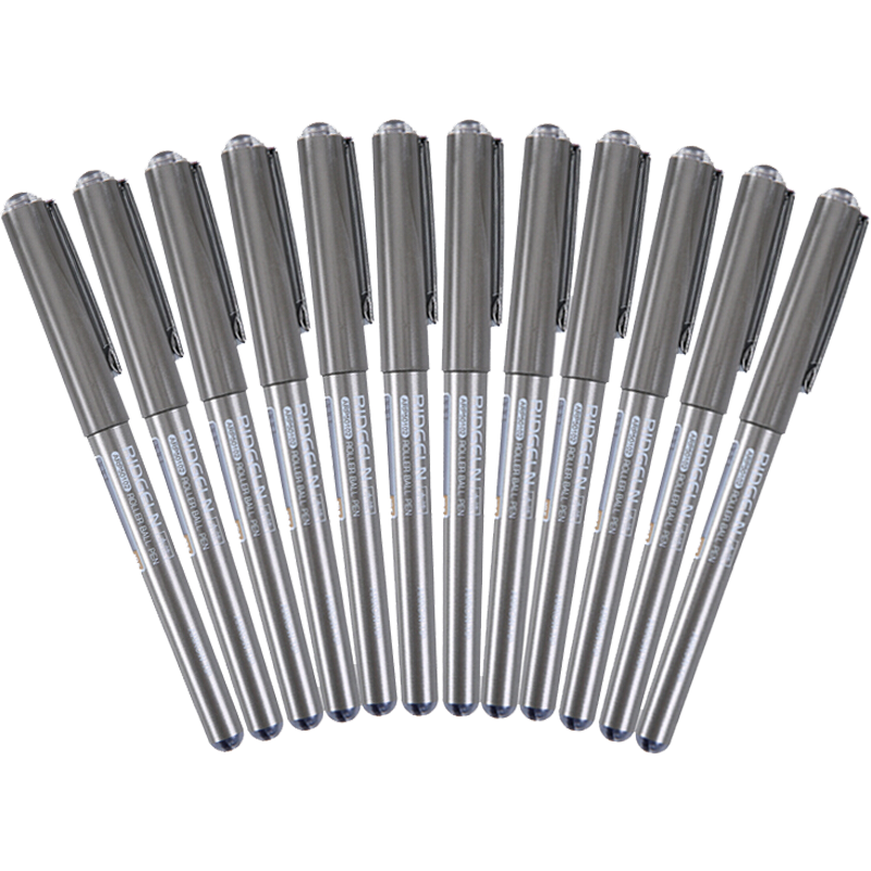 M&G Stationery, 0.5mm Black Gel Pen, Direct Liquid Signing Pen, Bullet Tip Water Pen, 12 Pens/box, ARP50102