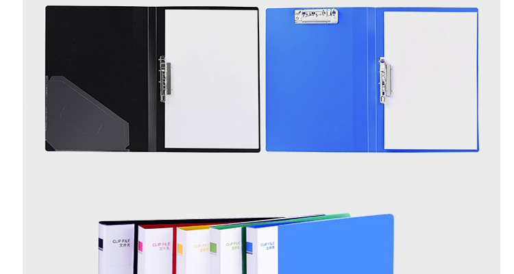 DiLe Premium Series Stationery Double Clip File Folder with Insert Pages, A4 Double Strong Clips, Business Document Organizer, Exam Paper Holder, Office Supplies, 1104 Blue 24