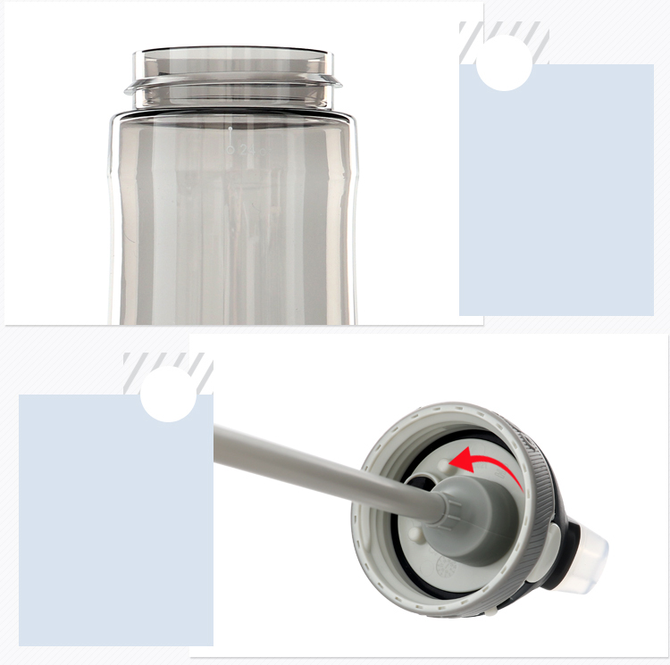 Contigo Single-Wall Sports Straw Bottle Summer Outdoor Large Capacity Sports Water Bottle 1000ml Wine Red HBC-ASH133 7