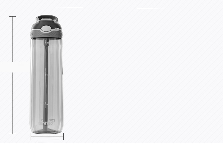 Contigo Single-Wall Sports Straw Bottle Summer Outdoor Large Capacity Sports Water Bottle 1000ml Wine Red HBC-ASH133 5