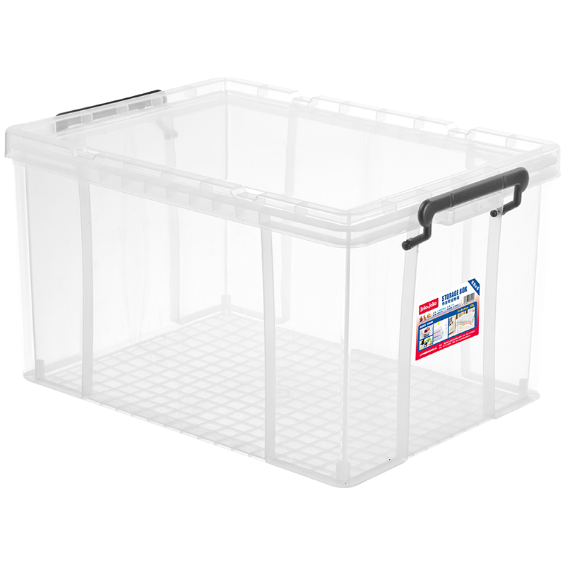 JEKO&JEKO Special Storage Box, Transparent Toy And Clothing Organizer, Moving And Packing Container, 45L Capacity, 1 Piece
