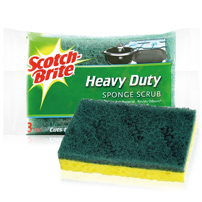 3M Scotch-Brite Natural Wood Pulp Cotton Ultra-Clean Scouring Pad, 3-Pack Dishwashing Cloth