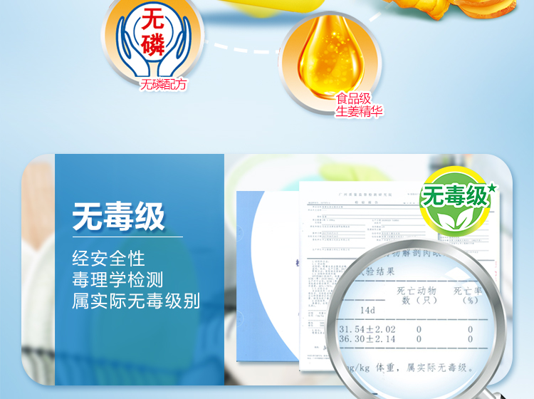 榄菊 生姜去腥洗洁精1.18kg/瓶 食品用 蔬果洗涤 不伤...-京东