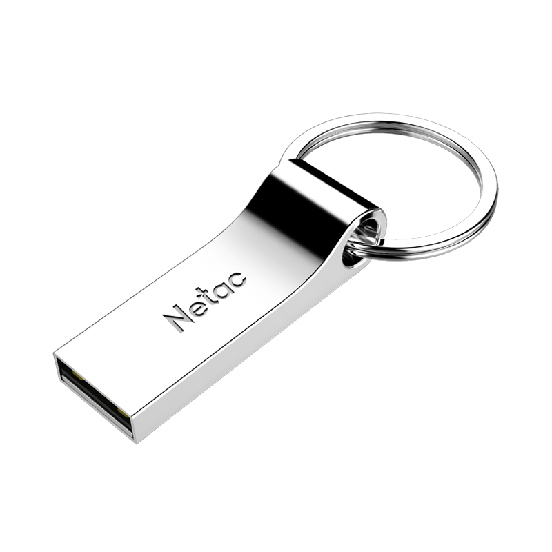 Netac 8GB USB2.0 Flash Drive U275 Silver, Creative Computer Car Key Ring Encrypted USB Drive, Waterproof Flash Memory Disk