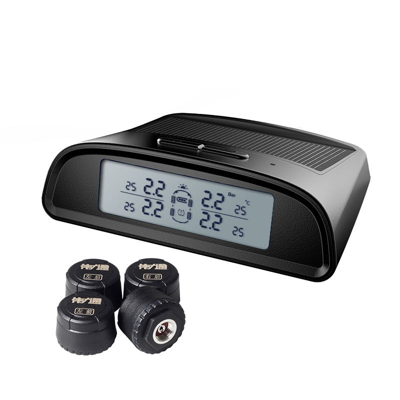 Victon Tire Pressure Monitoring System, External, Solar-Powered Wireless, Tire Pressure And Temperature Display, T6L, Black