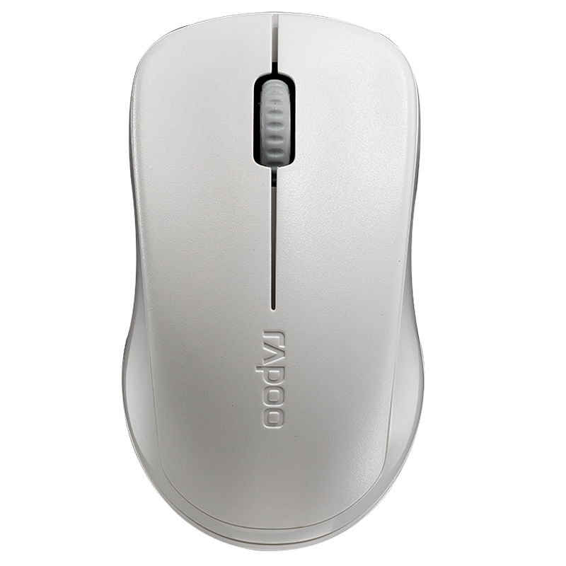 Rapoo 1680 Wireless Mouse, Office Mouse, Quiet Mouse, Portable Mouse, Symmetrical Mouse, Laptop Mouse, Computer Mouse, White