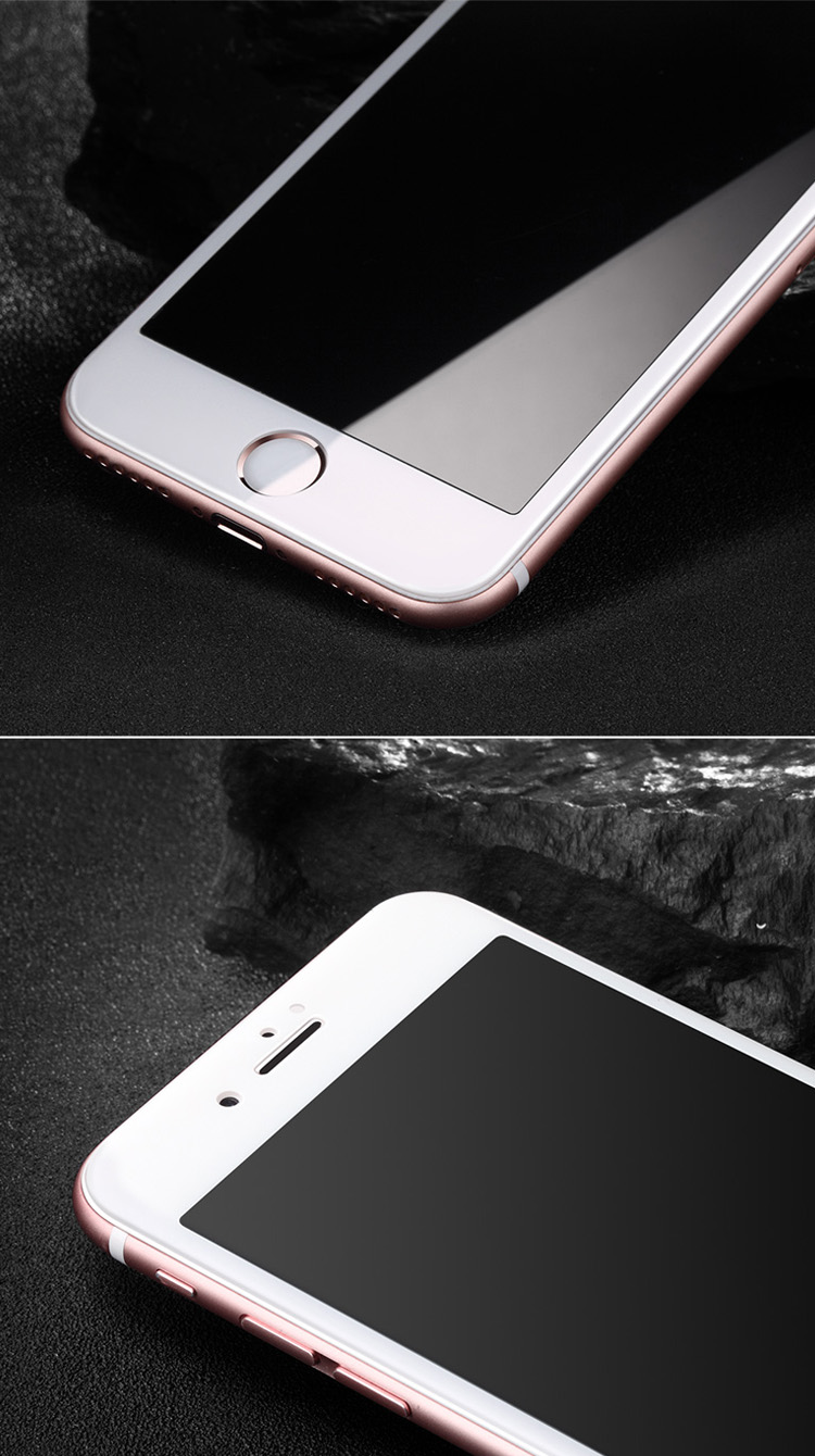 KEKLLE 【2片装】苹果7/8plus钢化膜 iphone7/8plus全屏覆盖高清防爆手机玻璃贴膜3D防指纹保护膜 白-京东