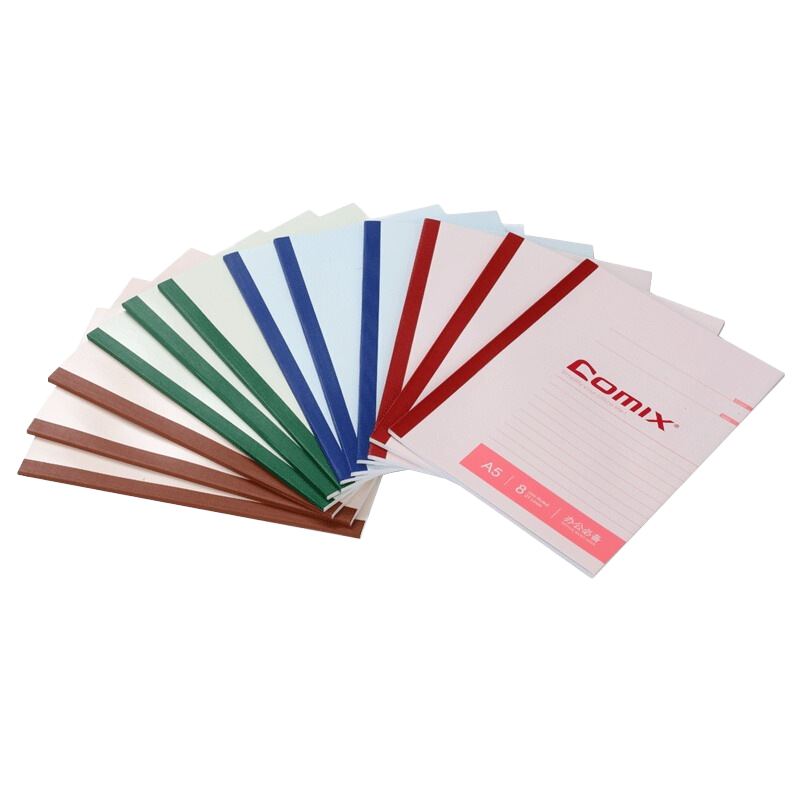 COMIX A5 30 Sheets 60 Pages Wireless Binding Softcover Notebook Student Homework Softcover Memo Office Supplies 10-Pack C4502-10