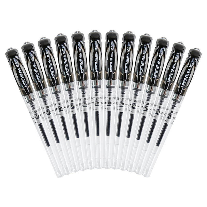 M&G 1.0mm Retractable Gel Pen Black Ink Student Carbon Pen Bullet Tip Quick-Dry Office Signature Pen 12pcs/Box