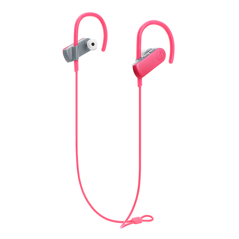 Audio-Technica SPORT50BT Neckband In-Ear Bluetooth Headphones, Wireless Earphones, Sports Running Waterproof Music Headset for Phone And Computer, Pink