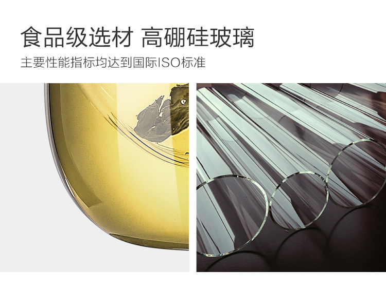 佳佰 办公室耐热透明过滤泡茶杯带盖水杯 过滤茶水分离杯绿茶杯...-京东