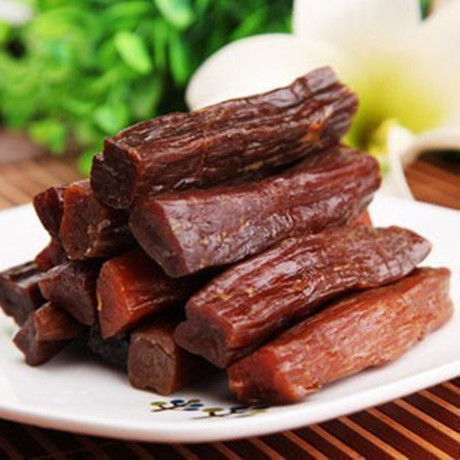 察哈尔王 内蒙古特产超干风干牛肉干500克 原味