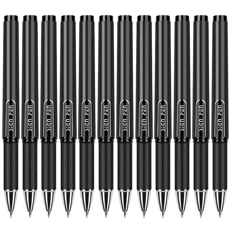 Deli 1.0mm Office Cap-Off Gel Pen, Carbon Ink Signature Pen, Office Supplies, 12 Pcs/box S73 Black, for College Entrance Exam