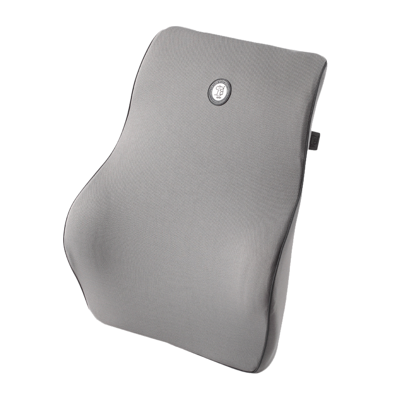 GiGi Car Lumbar Support G-1110 Space Memory Foam Backrest Cushion, Car And Office Use Waist Pillow, Gray