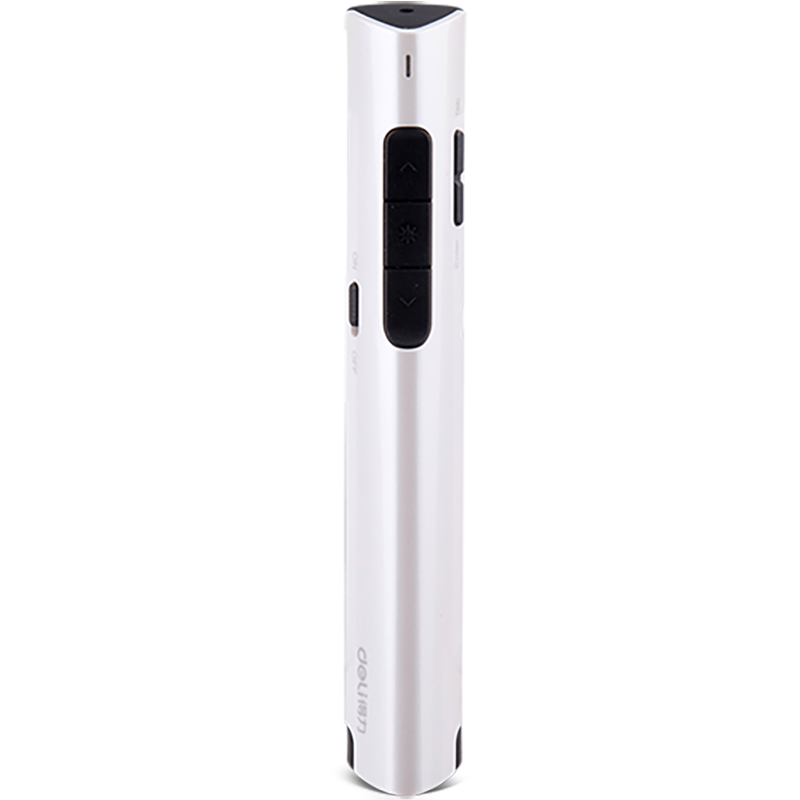 Deli Laser Pointer, Rechargeable Dual-Port Interface Pointer, PPT Page-Turning Remote Control Laser Pointer, Presentation Pointer, Wireless Presenter, Red Light, White 2801