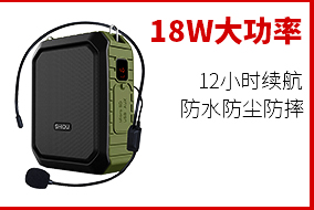 十度（ShiDu）SD-S611 无线扩音器 小蜜蜂喇叭大功率教师教学导游促销会议专用便携话筒扩音机音响 经典黑-京东