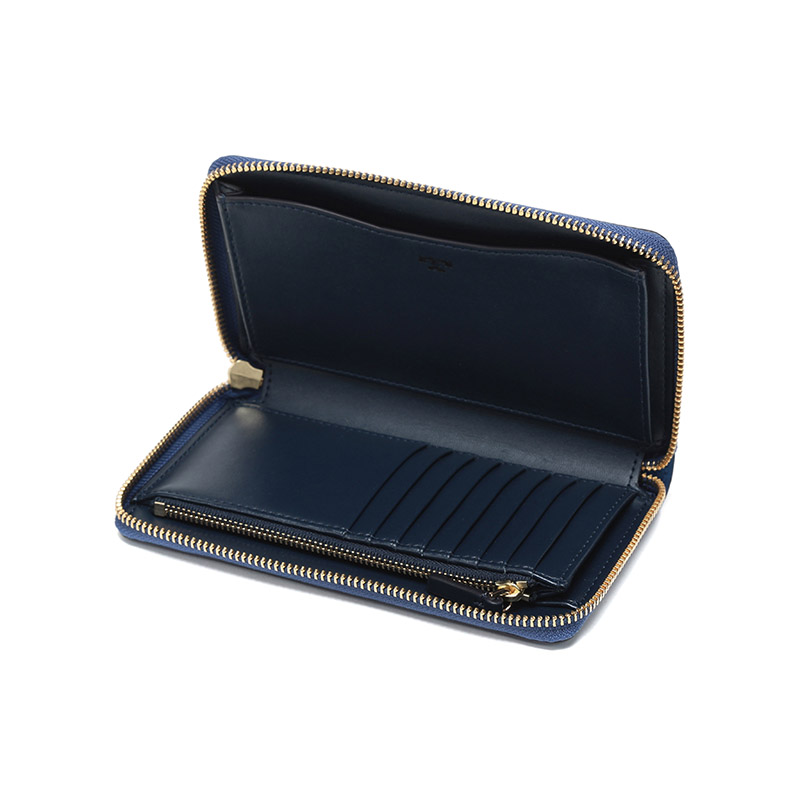 tory burch 托里·伯奇 奢侈品 tb钱包 帝王蓝色皮革女士手拿包钱包