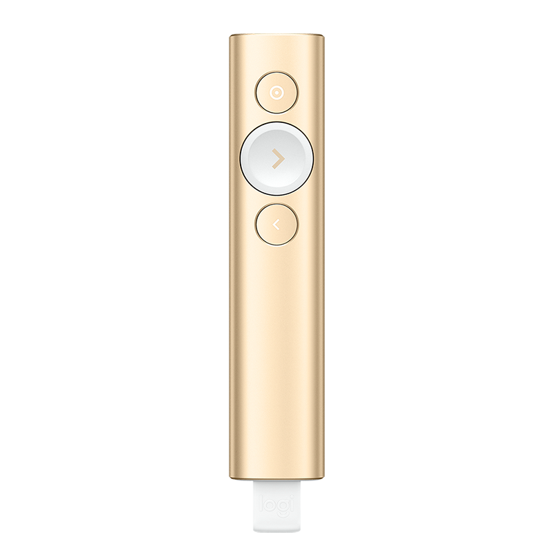Logitech Spotlight Wireless Presenter, Projection Pen, PPT Page-Turning Pen, Presentation Pointer, Magnifies And Focuses LCD Screen (Gold)