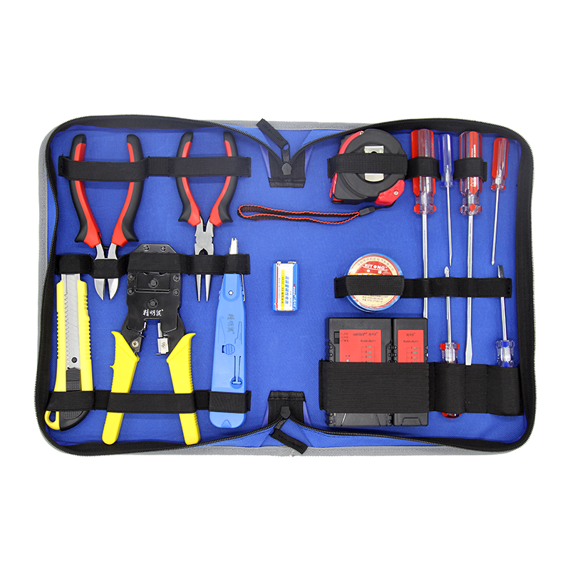 Jingmingshu NF-1506 Network Tool Kit, Cable Crimper And Tester, Wire Stripper, RJ45 Connectors, Network Tools, Network Tool Set