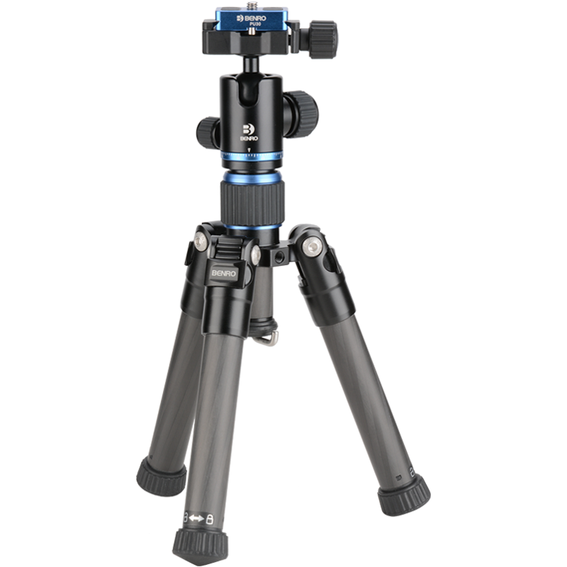 Benro SC08 Mini Professional Carbon Fiber Tripod, Macro Crawling, DSLR And Mirrorless Camera Lightweight Portable Ball Head Kit
