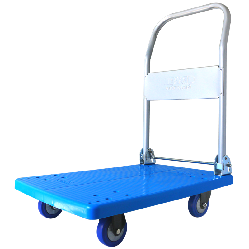 BYB Folding Hand Truck, Flatbed Cart, Small Trolley, Cargo Trailer, 72x46cm, 300 Jin Capacity, BYB-2600
