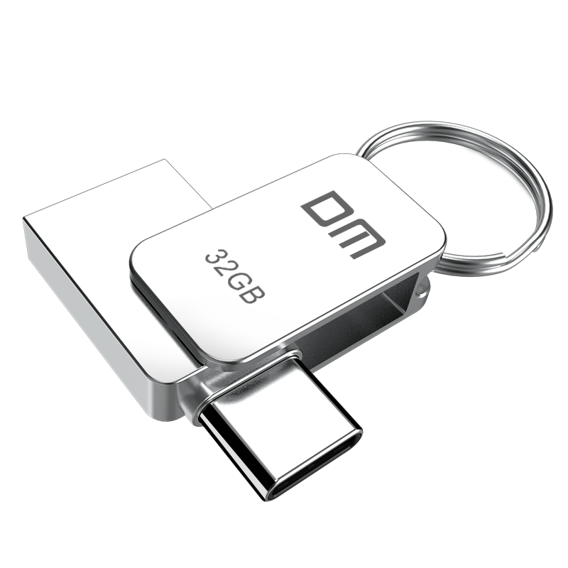 DM Daimai 32GB Type-C USB3.0 Flash Drive, Metal PD059, Dual-Use USB Drive for Android Phones And Computers, Car And Highway Flash Drive