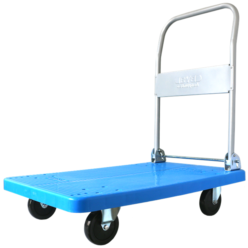 BYB Folding Hand Truck, Flatbed Cart, Trolley, Small Pull Cart, 90x60cm, 600 Jin Capacity, BYB-5000