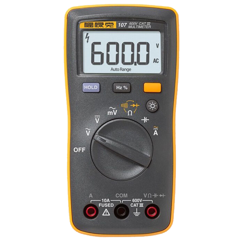 FLUKE 107 Digital Multimeter, Handheld Multi-Function Meter, Auto-Ranging Ammeter, Instrument And Meter