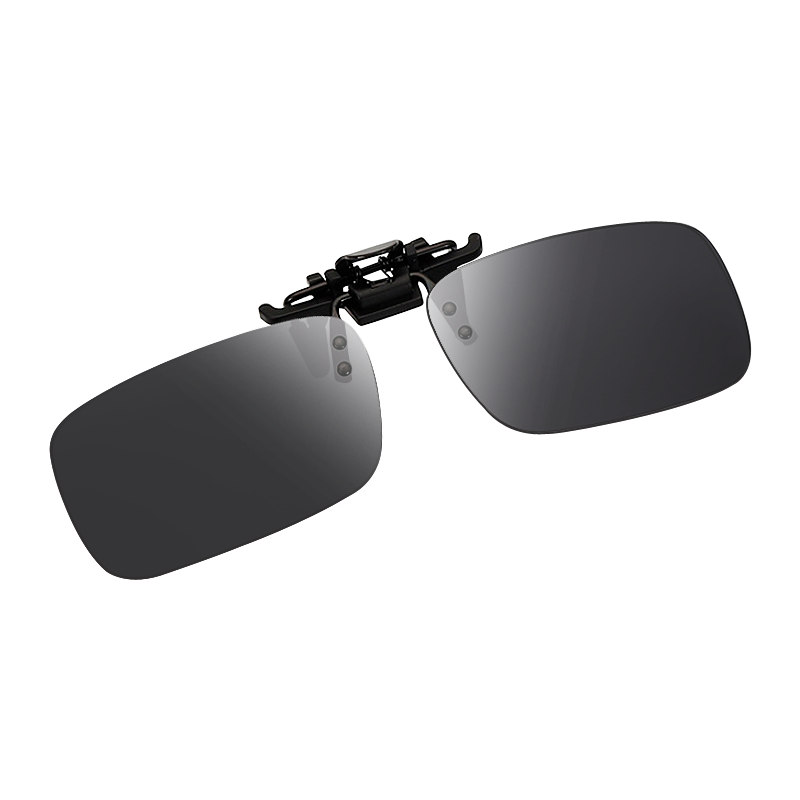 Quxing Up-Folding Polarized Clip-On Sunglasses, Anti-Glare Car Driving Sunglasses Clip-On for Nearsightedness, Unisex