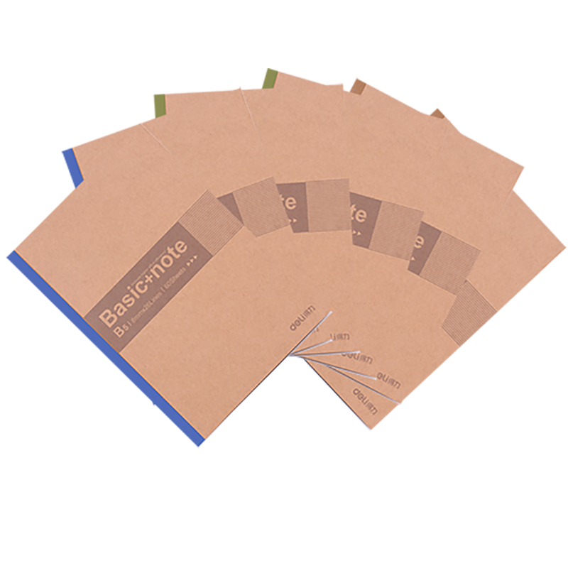 Deli 6 B5 Notebooks, 60 Sheets Each, Wirebound Soft Cover Notebooks, Work Journals, Stationery Office Supplies, 7661