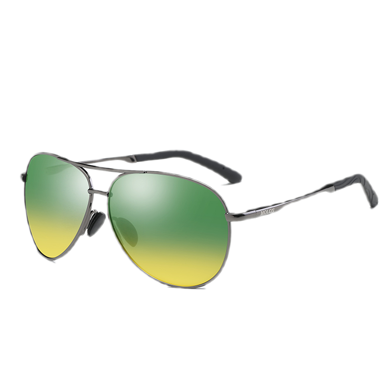 Molong Night Vision Goggles for Driving, Polarized Anti-Glare Driving Glasses M2588, Gun Frame Day And Night Use