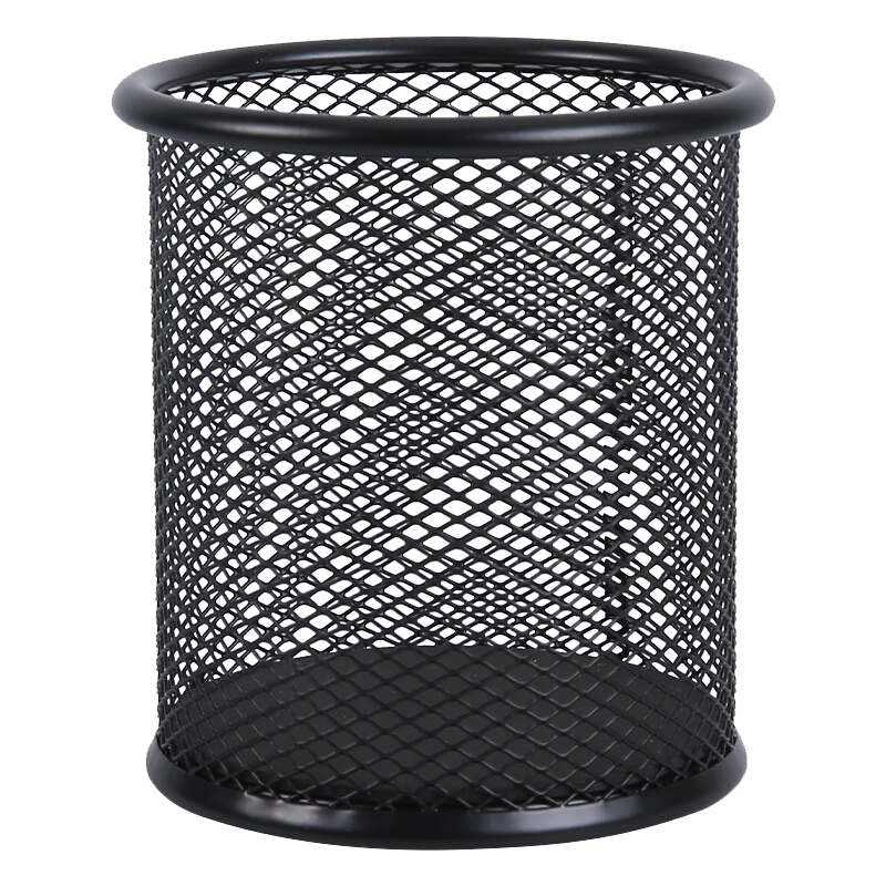 M&G Metal Round Mesh Pen Holder, Student Office Universal Desktop Storage Box, Black Single Pack ABT98404
