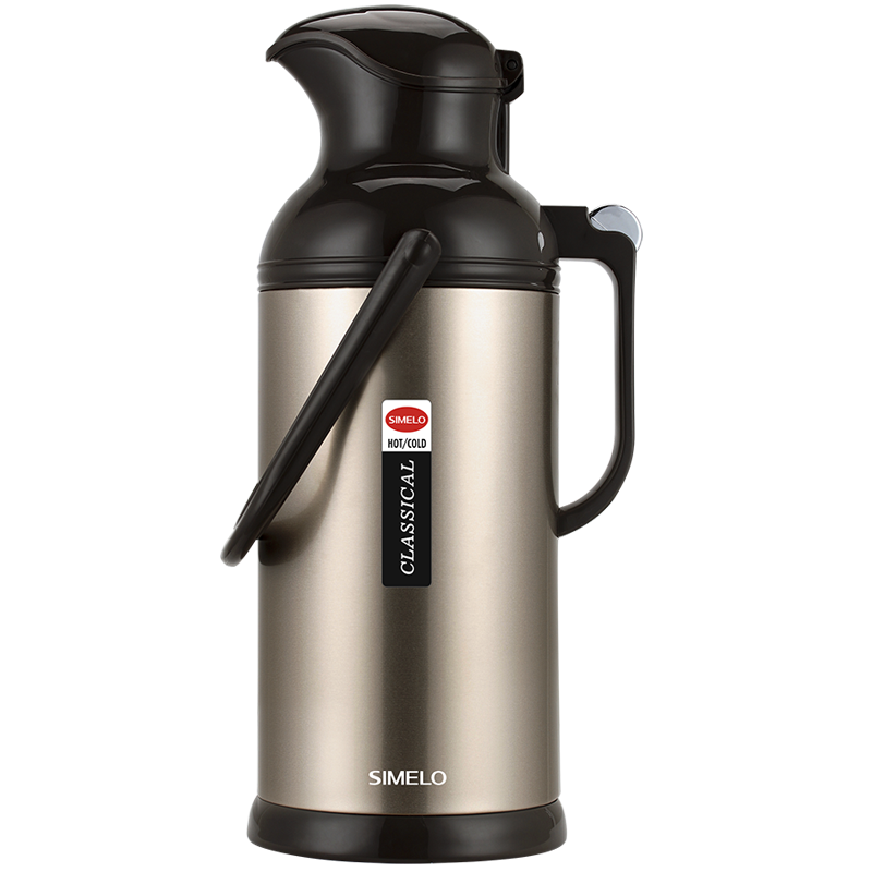 SIMELO Insulated Bottle with Glass Inner Liner, Large Capacity Thermos Flask for Home Use, Hot Water Bottle, New Beijing Style, 3.2L