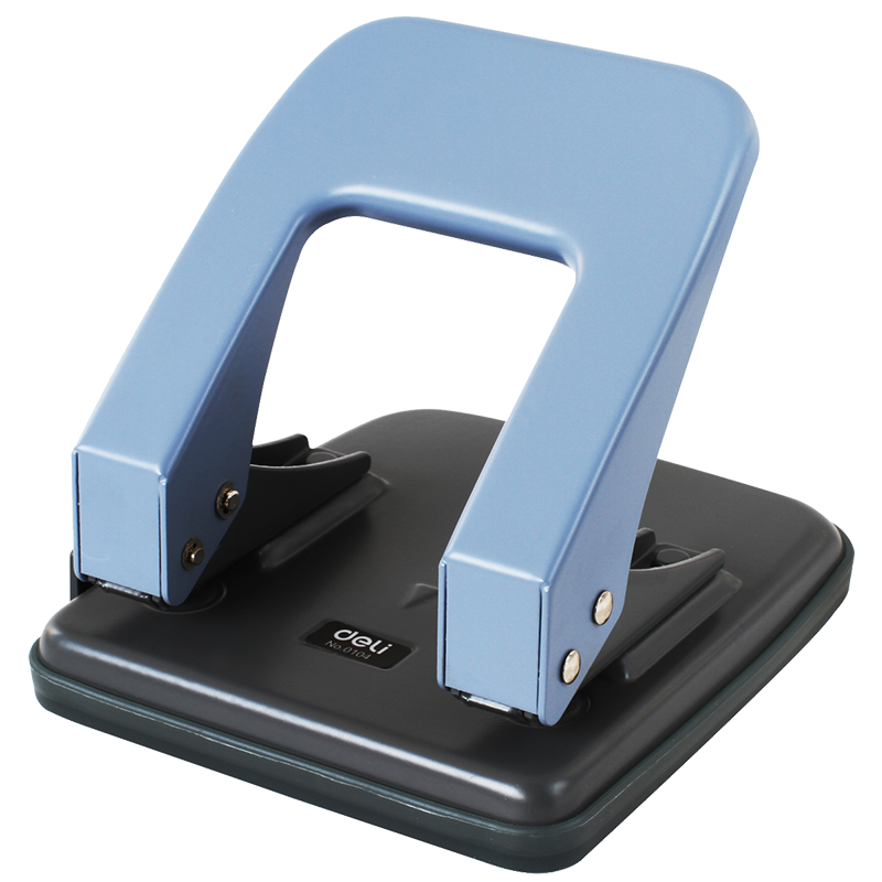 Deli Super Popular Loose-Leaf Puncher Two-Hole All-Metal Small A4 Loose-Leaf Binder Voucher Binding Machine Binding Clip Strip Color Random 0104