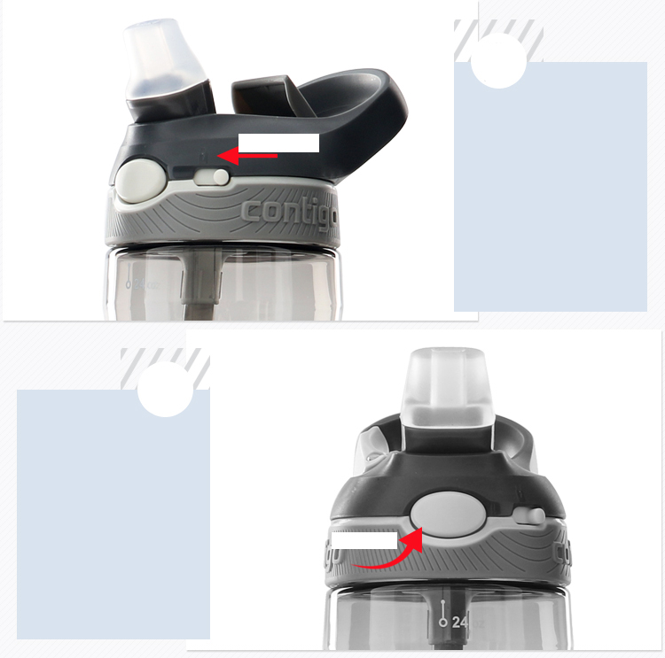 Contigo Single-Wall Sports Straw Bottle Summer Outdoor Large Capacity Sports Water Bottle 1000ml Wine Red HBC-ASH133 6