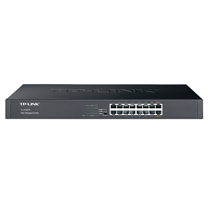 TP-LINK Cloud Switch TL-SG2016 16-Port Full Gigabit Web Managed Cloud Management Switch Enterprise-Level Switch Network Monitoring Splitter
