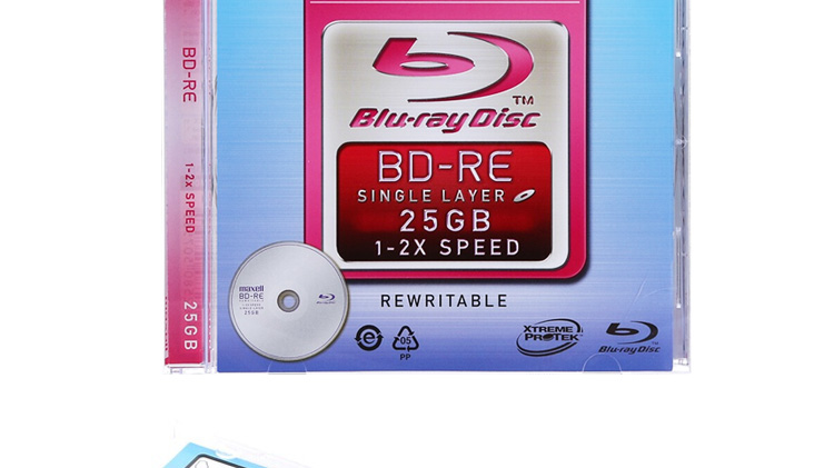 Maxell BD-R Blu-Ray Discs, Recordable Optical Discs, Blank Optical Discs, 4x Speed, 25GB, 10-Pack in Cartridge 6