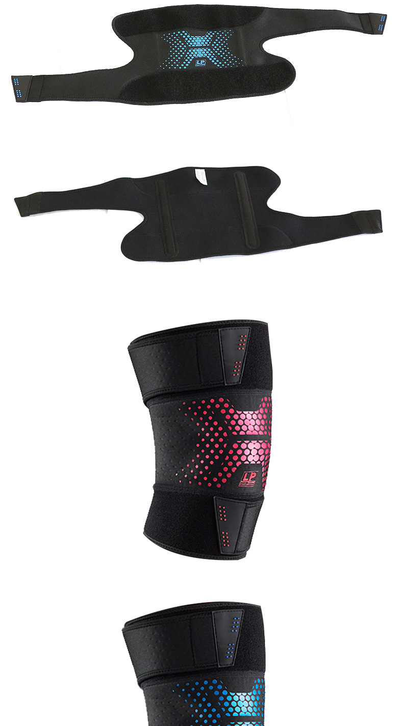 LP Knee Brace for Sports, Fitness, Basketball, Running, Badminton, Women's Hiking, Knee Joint Protection CT72 One Size Fits All Red 7