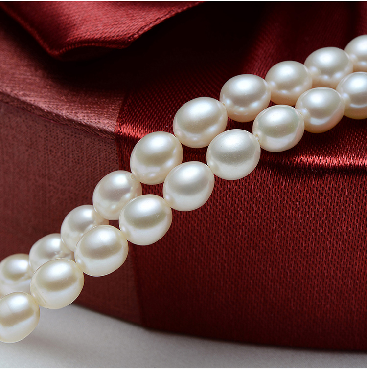 京润珍珠静心6-7mm淡水珍珠项链40cm配绿玛瑙