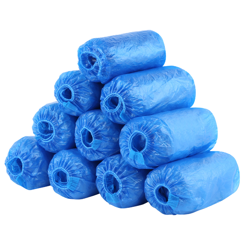 Jinghuisichuang Shoe Covers [One Size Fits All, Thickened PE] Disposable Plastic Household Dust-Proof Shoe Covers, Anti-Dirt Foot Covers, 500 Pieces