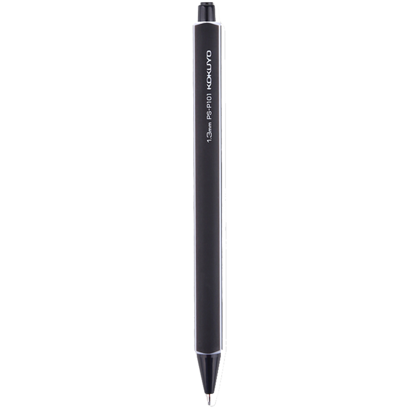 KOKUYO Imported 1.3mm Mechanical Pencil for Students' Exams And Activities, Durable Metal Tip, Black Barrel, 1 Piece PS-P101D