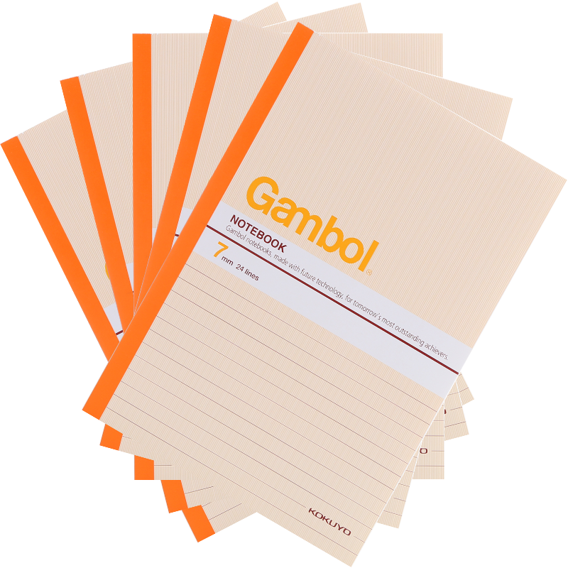 KOKUYO A5 Wirebound Notebook Gambol Watanabe Student Office Notebook Glue-Bound 7mm Ruled 60 Sheets/Book 5 Books Random Color WCN-G5607