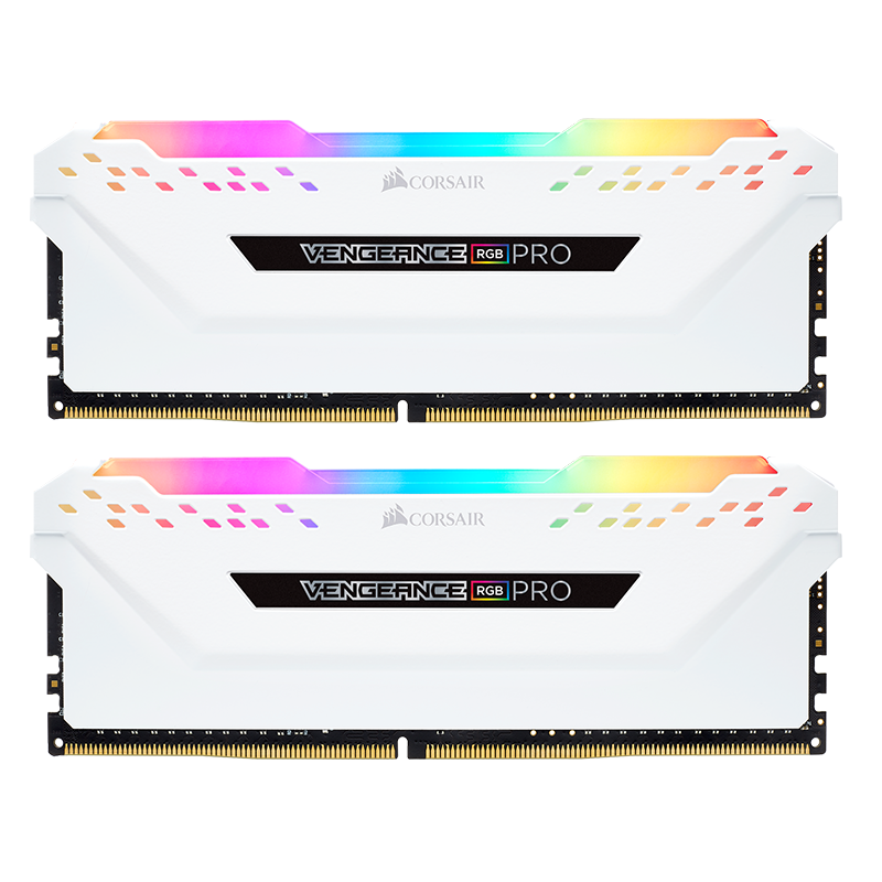 USCORSAIR 16GB (8G×2) Kit, DDR4 3600 Desktop Memory Module, Vengeance RGB PRO Light Bar, White, Gaming Editio