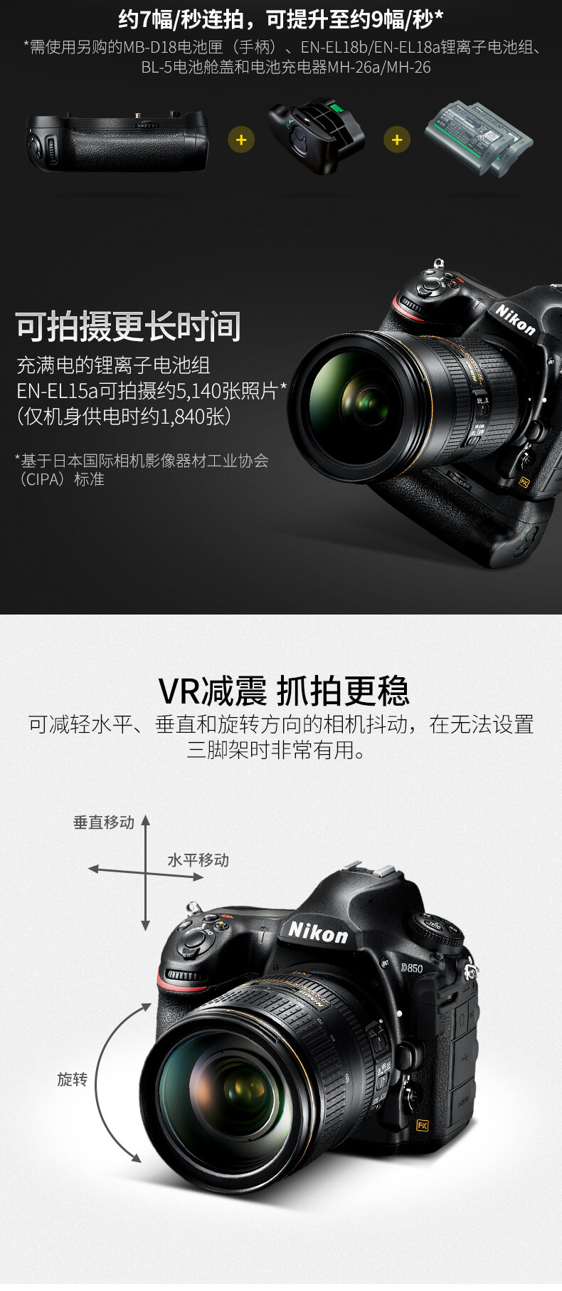 尼康(nikon)d850专业级超高清全画幅单反数码照相机