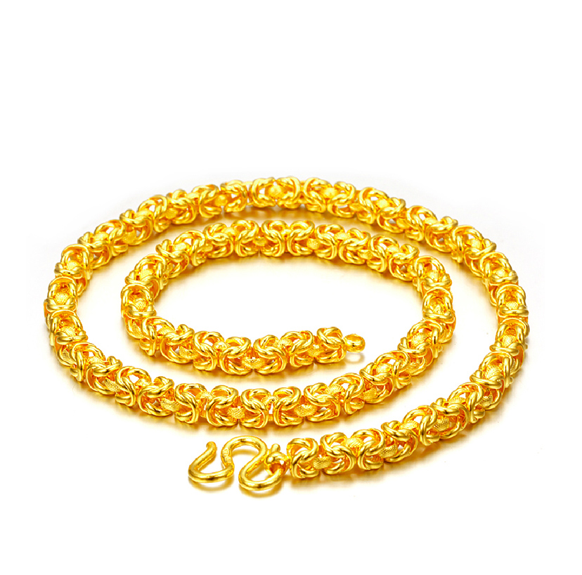 璀百年珠宝 黄金项链男士 999足金泰国四方黄金项链 男 霸气大方土豪