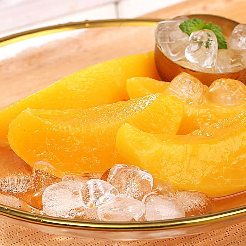 百草味  水果黄桃罐头糖水童年零食休闲小吃 黄桃罐头果捞312g/罐