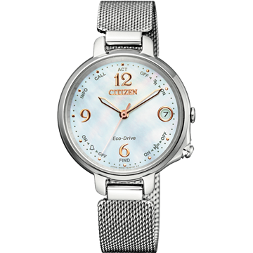 CITIZEN Watch for Women, Japanese And Korean Style, Eco-Drive, Date Display Dial, Steel Strap, Fashionable Gift for Girlfriend, EE4031-82D 1